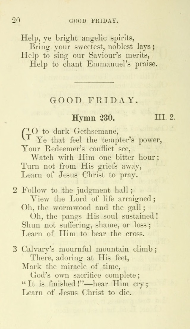 Additional Hymns set forth by the House of Bishops at the request of the House of Clerical and Lay Deputies, in General Convention, October 1865; to be used in the congregations of the Protestant Ep.. page 20