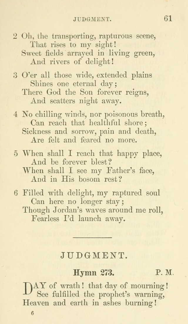 Additional Hymns set forth by the House of Bishops at the request of the House of Clerical and Lay Deputies, in General Convention, October 1865; to be used in the congregations of the Protestant Ep.. page 61