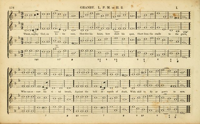 American Psalmody: a collection of sacred music, comprising a great variety of psalm, and hymn tunes, set-pieces, anthems and chants, arranged with a figured bass for the organ...(3rd ed.) page 175
