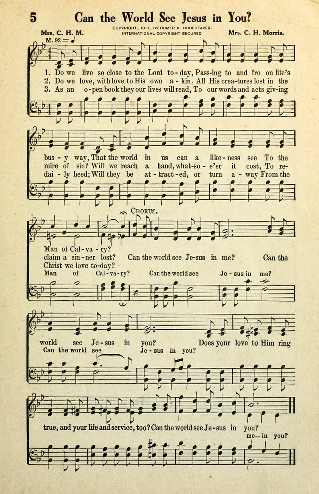 Awakening Songs for the Church, Sunday School and Evangelistic Services page 5