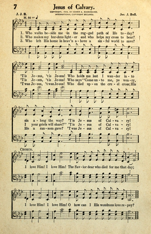 Awakening Songs for the Church, Sunday School and Evangelistic Services page 7