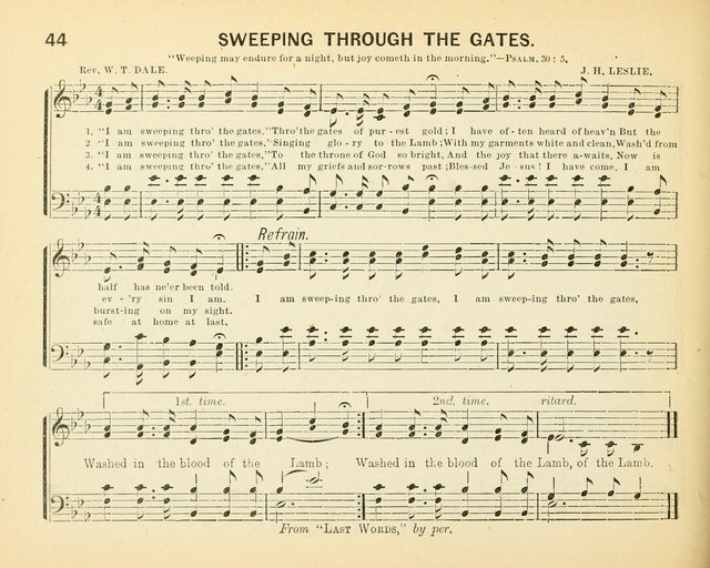 Always Welcome: a choice collection of song gems for the Sunday Shcool, prayer and praise meetings and the home circle page 49