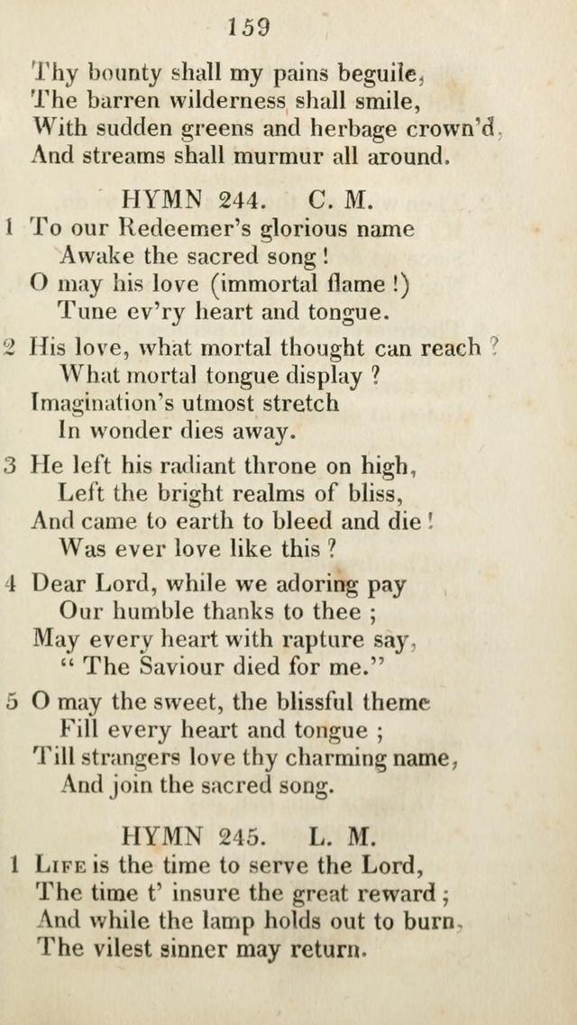 The Brick Church Hymns, Designed for the Use of Social Prayer Meetings and Families, selected from the most approved authors page 160