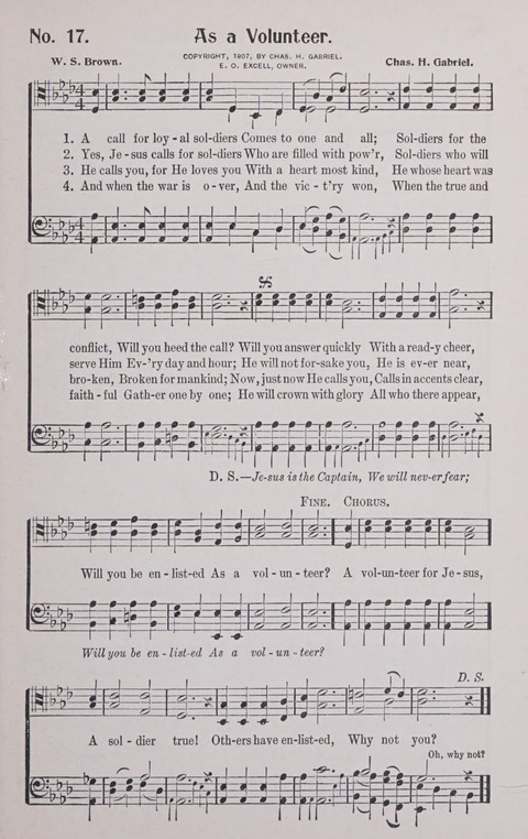 Brotherhood Hymns: a choice collection of Gospel songs, quartettes, chorals and standard hymns for the use of men