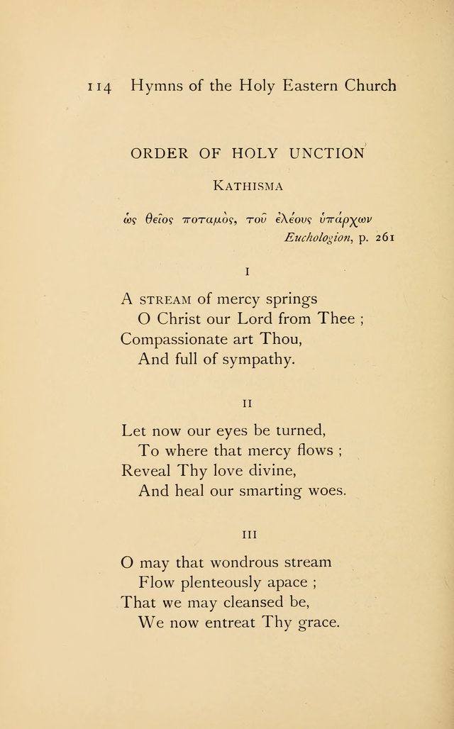 Hymns of the Holy Eastern Church: translated from the service books with introductory chapters on the history, doctrine, and worship of the church page 114