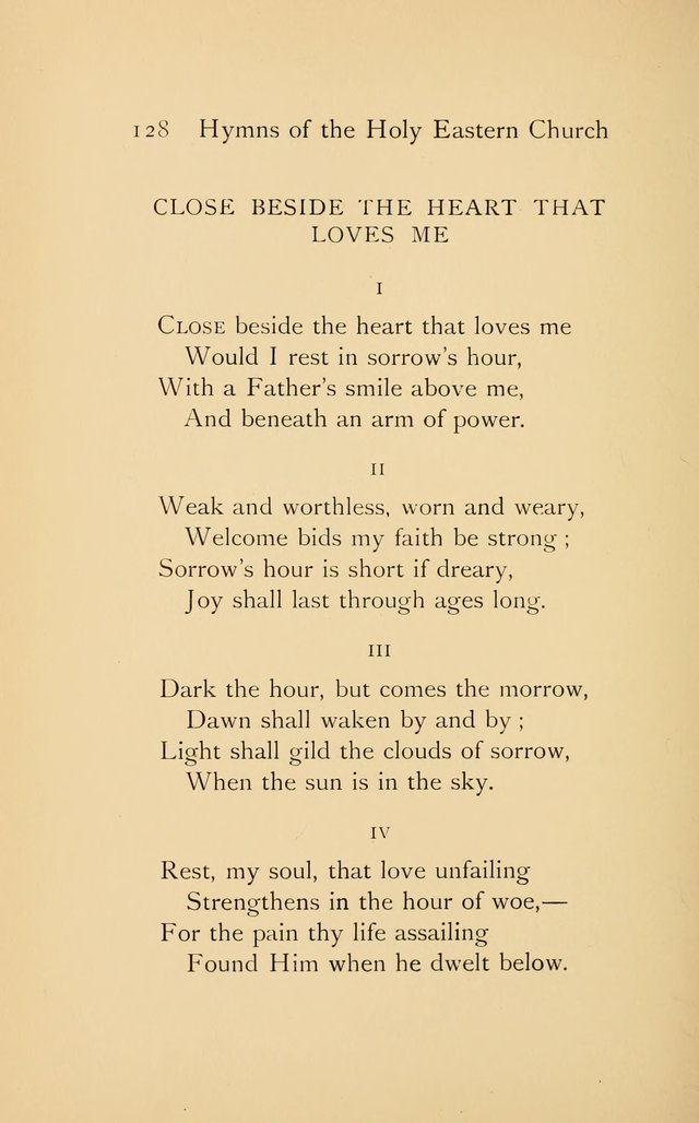 Hymns of the Holy Eastern Church: translated from the service books with introductory chapters on the history, doctrine, and worship of the church page 128