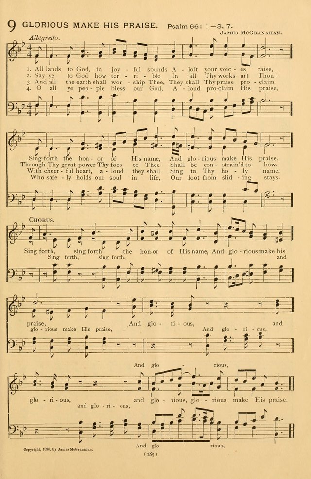 Bible Songs: consisting of selections from the Psalms set to music suitable for Sabbath Schools, prayer meetings, etc. page 185