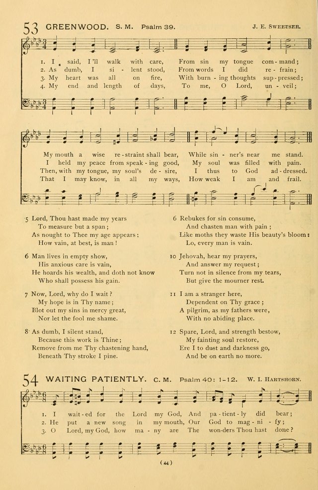 Bible Songs: consisting of selections from the Psalms set to music suitable for Sabbath Schools, prayer meetings, etc. page 44