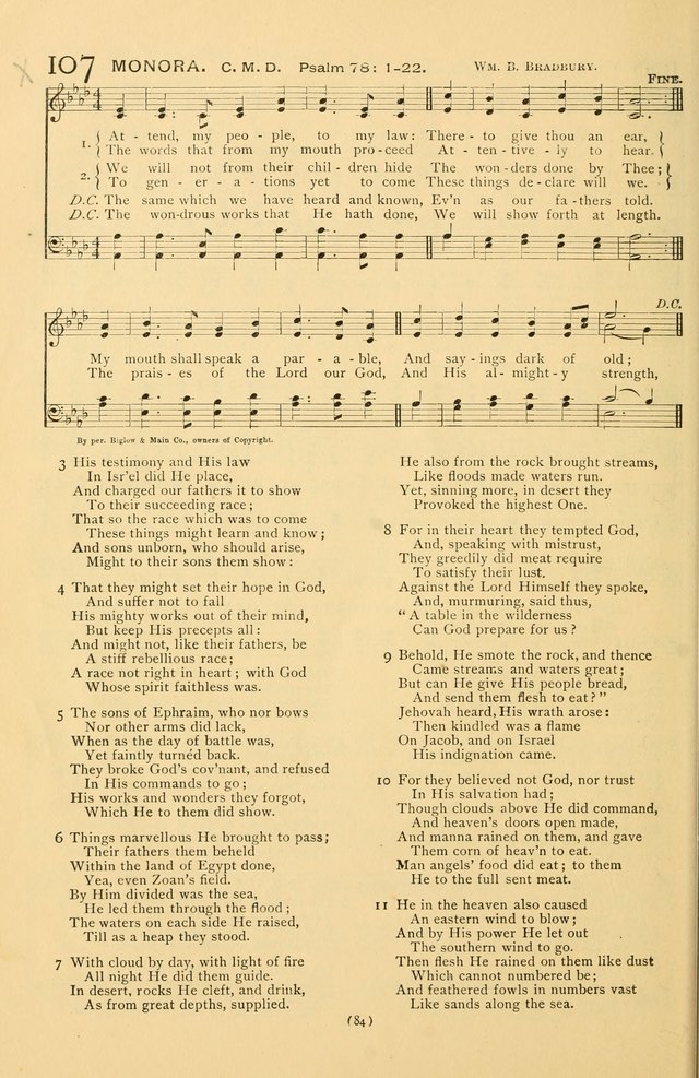 Bible Songs: consisting of selections from the Psalms set to music suitable for Sabbath Schools, prayer meetings, etc. page 84