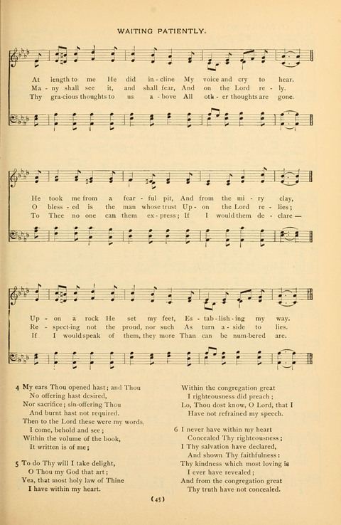 Bible Songs: consisting of selections from the Psalms set to music suitable for Sabbath Schools, prayer meetings, etc. page 41