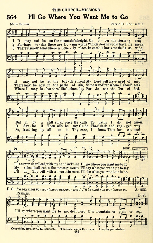 The Baptist Standard Hymnal: with responsive readings: a new book for all services page 478