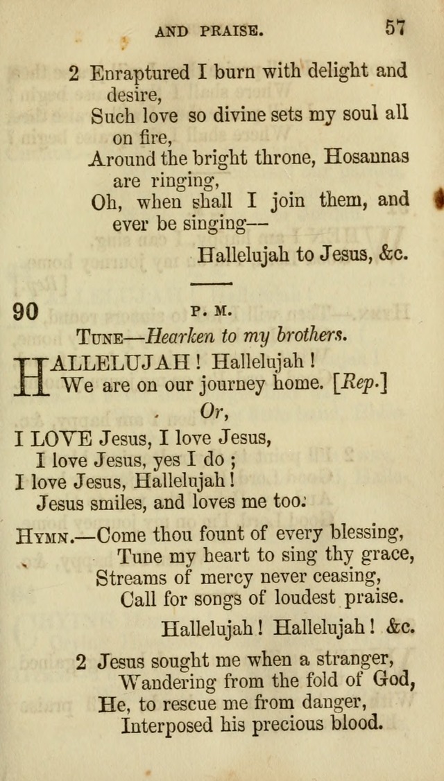 The Chorus: or, a collection of choruses and hymns, selected and original, adapted especially to the class-room, and to meetings for prayer and Christian conference (7th ed., Imp. and Enl.) page 57