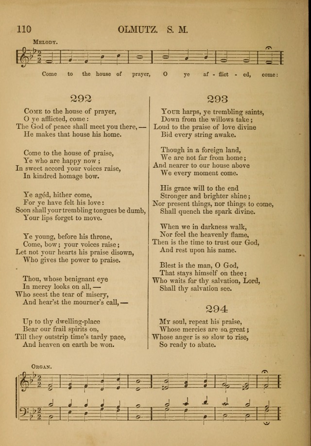 Church Choral-Book: containing tunes and hymns for congregational singing, and adapted to choirs and social worship page 110