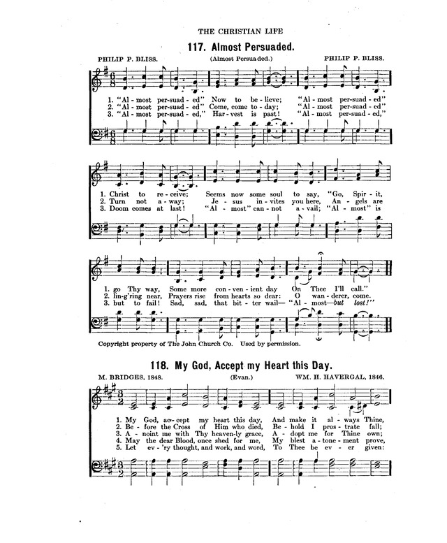 Concordia: a collection of hymns and spiritual songs page 116