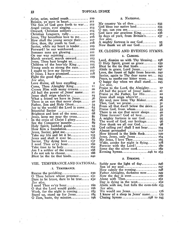 Concordia: a collection of hymns and spiritual songs page 12