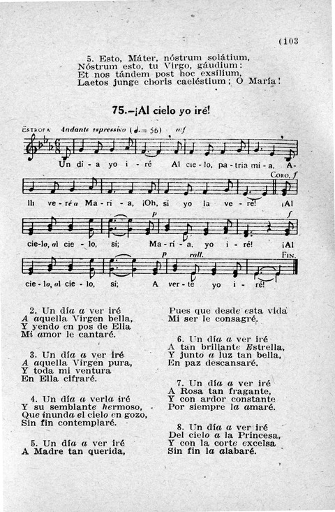 Coleccion de Cantos Sagrados Populares page 103