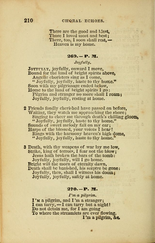 Choral Echoes from the Church of God in All Ages: a collection of hymns and tunes adapted to all occasions of social worship page 210