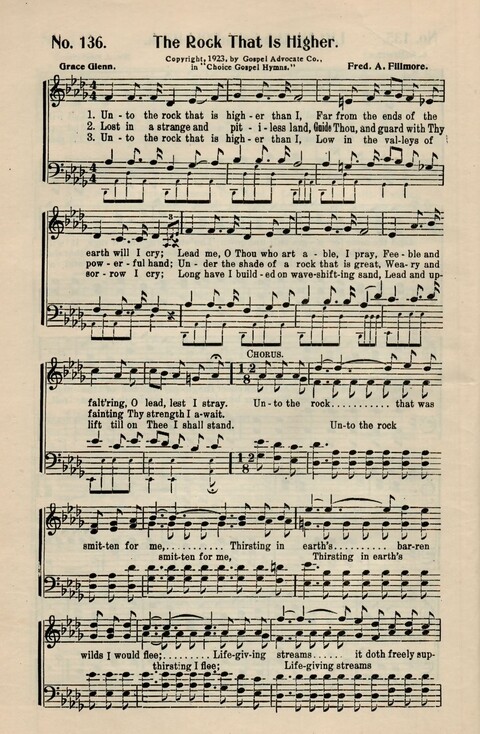 Choice Gospel Hymns: a collection of over three hundred hymns for all occasions of Christian work and worship  page 122