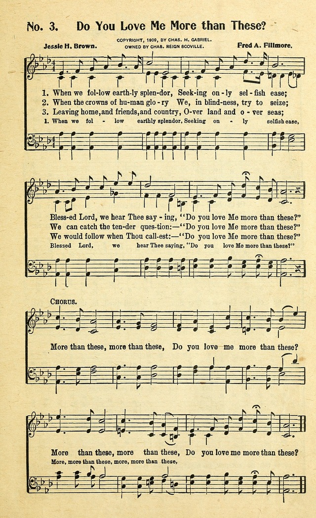 Christian Gospel Hymns: for church, Sunday school, and evangelistic meetings: contains the cream of all the old songs, and the very best of all the new page 3