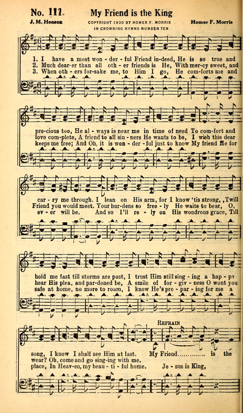 Crowning Hymns No. 10: for Conventions, Singing Societies, Etc. page 127