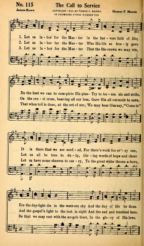 Crowning Hymns No. 10: for Conventions, Singing Societies, Etc. page 135