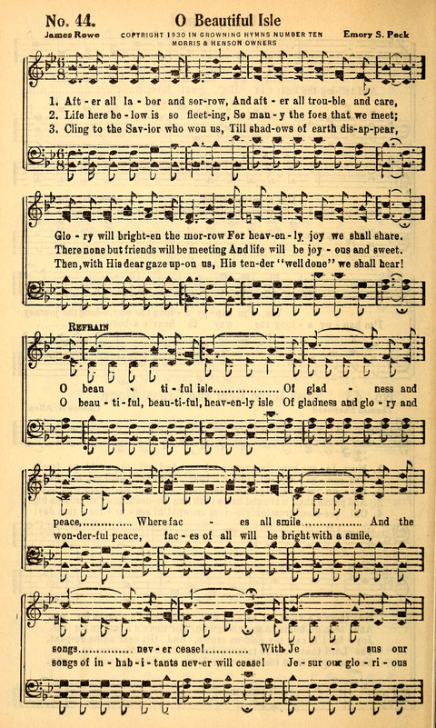 Crowning Hymns No. 10: for Conventions, Singing Societies, Etc. page 43