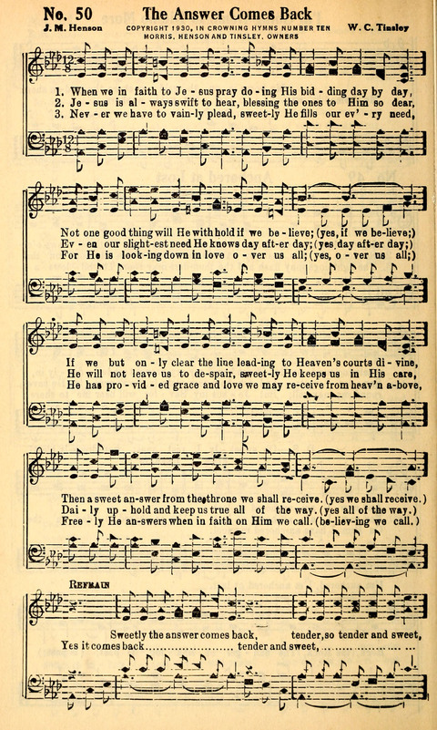 Crowning Hymns No. 10: for Conventions, Singing Societies, Etc. page 45