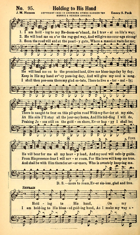 Crowning Hymns No. 10: for Conventions, Singing Societies, Etc. page 95