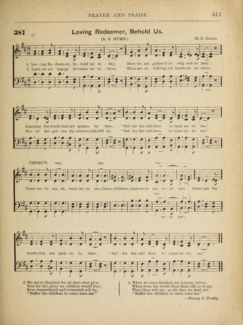 The Canadian Hymnal: a collection of hymns and music for Sunday schools, Epworth leagues, prayer and praise meetings, family circles, etc. (Revised and enlarged) page 315