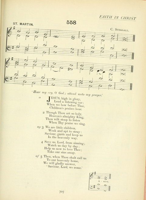 The Church Hymnary page 707