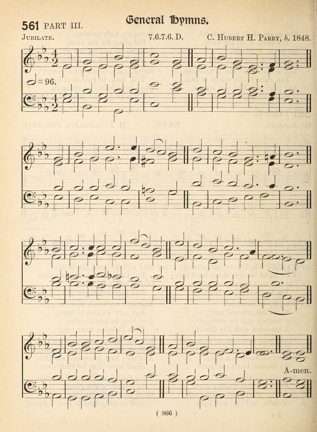 Church Hymns: with tunes (New ed.) page 866