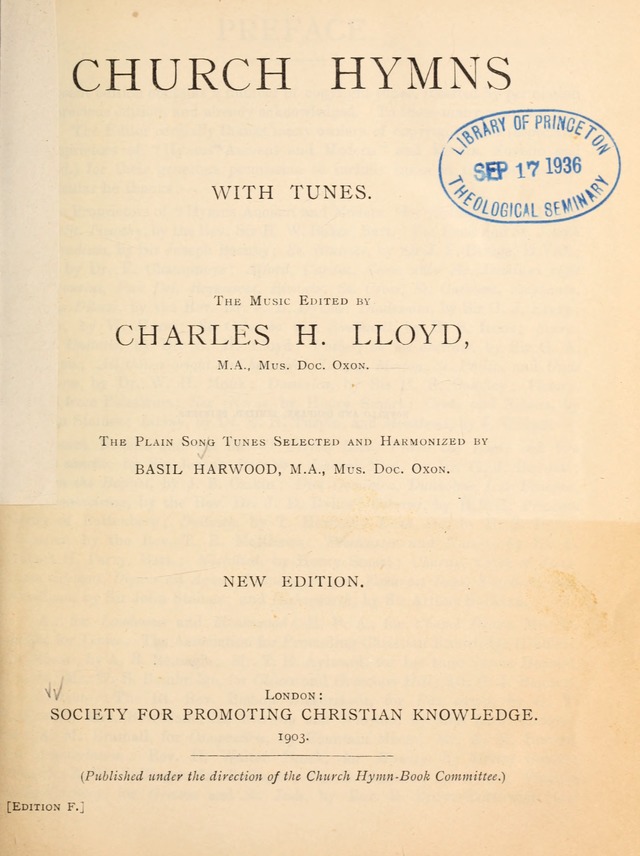 Church Hymns: with tunes (New ed.) page v