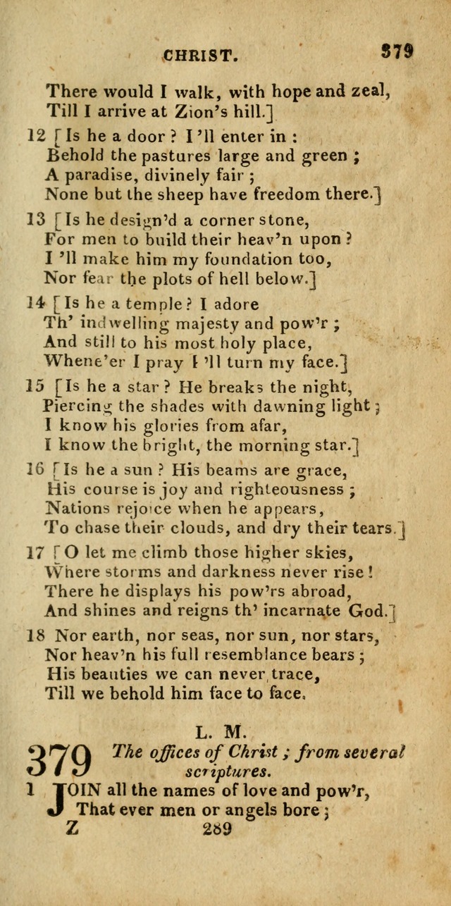 Church Hymn Book; consisting of hymns and psalms, original and selected. adapted to public worship and many other occasions. 2nd ed. page 287