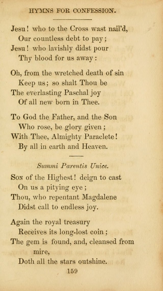 The Catholic Hymn Book: a collection of hymns, anthems, etc. for all  holydays of obligation and devotion throughout the year page 159