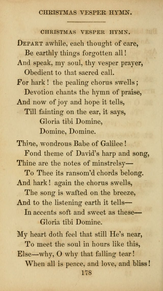 The Catholic Hymn Book: a collection of hymns, anthems, etc. for all  holydays of obligation and devotion throughout the year page 178