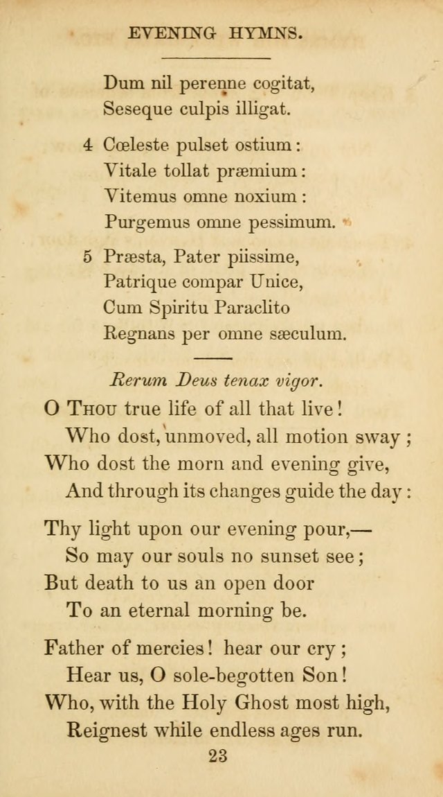 The Catholic Hymn Book: a collection of hymns, anthems, etc. for all  holydays of obligation and devotion throughout the year page 23