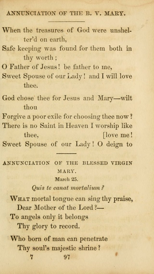 The Catholic Hymn Book: a collection of hymns, anthems, etc. for all  holydays of obligation and devotion throughout the year page 97