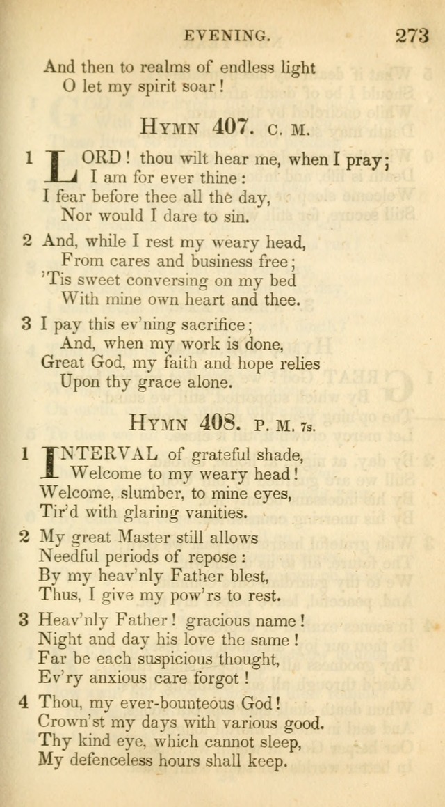 A Collection of Hymns and a Liturgy: for the use of Evangelical Lutheran Churches, to which are added prayers for families and individuals (New and Enl. Stereotype Ed.) page 273