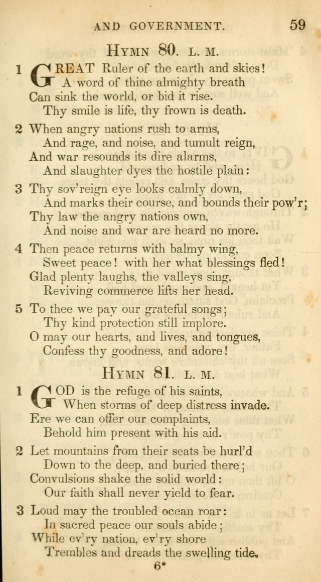 A Collection of Hymns and a Liturgy: for the use of Evangelical Lutheran Churches, to which are added prayers for families and individuals (New and Enl. Stereotype Ed.) page 59