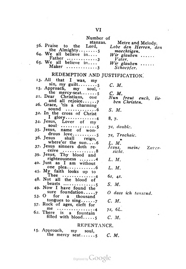 Church Hymnal for Lutheran Services page x