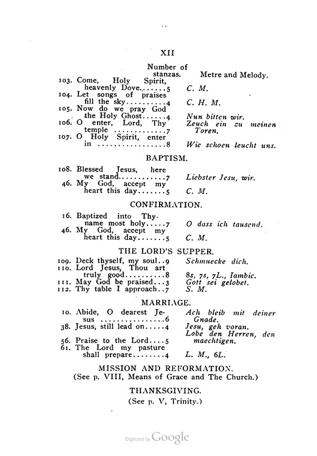 Church Hymnal for Lutheran Services page xvi