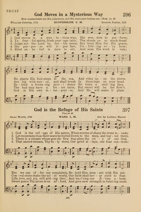 Church Hymnal, Mennonite: a collection of hymns and sacred songs suitable for use in public worship, worship in the home, and all general occasions (1st ed. ) [with Deutscher Anhang] page 293