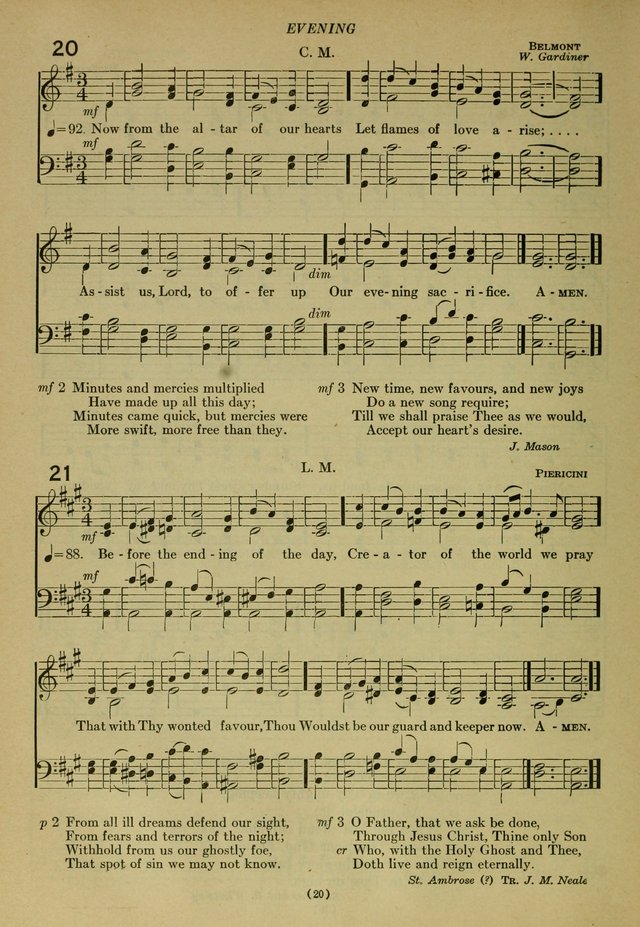 The Church Hymnal: containing hymns approved and set forth by the general conventions of 1892 and 1916; together with hymns for the use of guilds and brotherhoods, and for special occasions (Rev. ed) page 21
