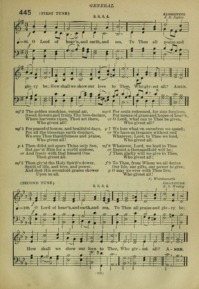 The Church Hymnal: containing hymns approved and set forth by the general conventions of 1892 and 1916; together with hymns for the use of guilds and brotherhoods, and for special occasions (Rev. ed) page 424
