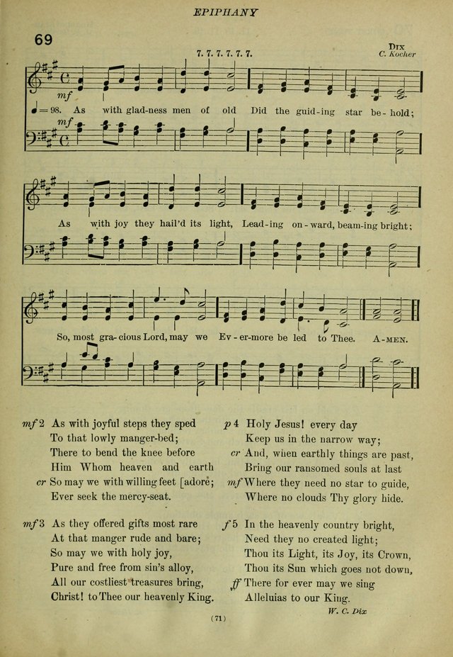 The Church Hymnal: containing hymns approved and set forth by the general conventions of 1892 and 1916; together with hymns for the use of guilds and brotherhoods, and for special occasions (Rev. ed) page 72