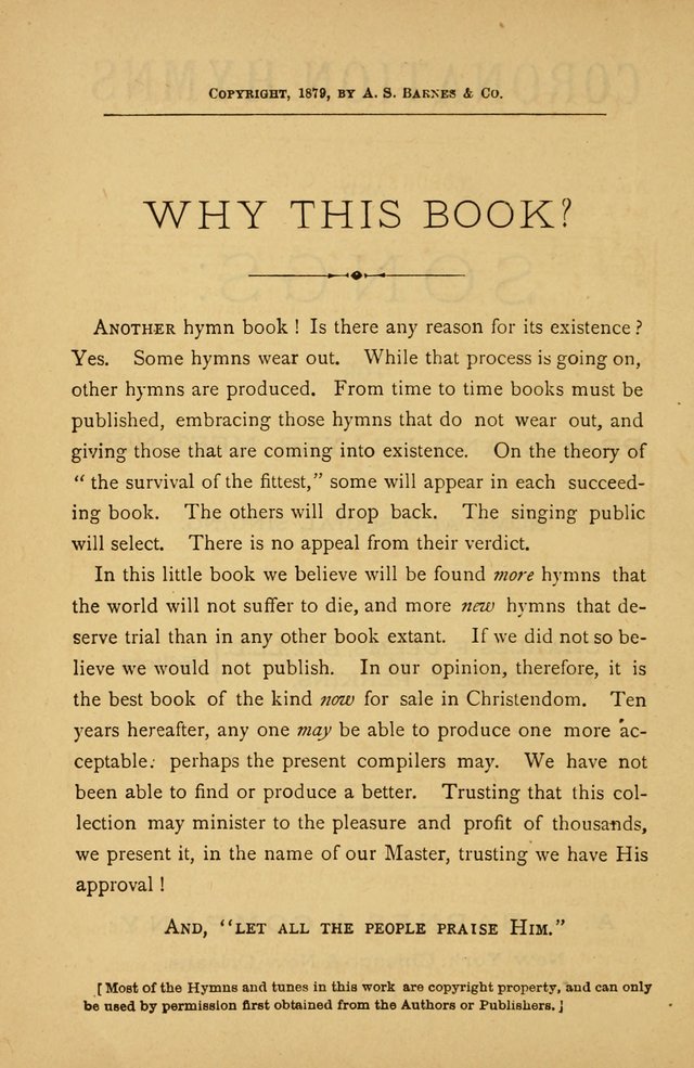 Coronation Hymns and Songs: for praise and prayer meetings, home and social singing page 2