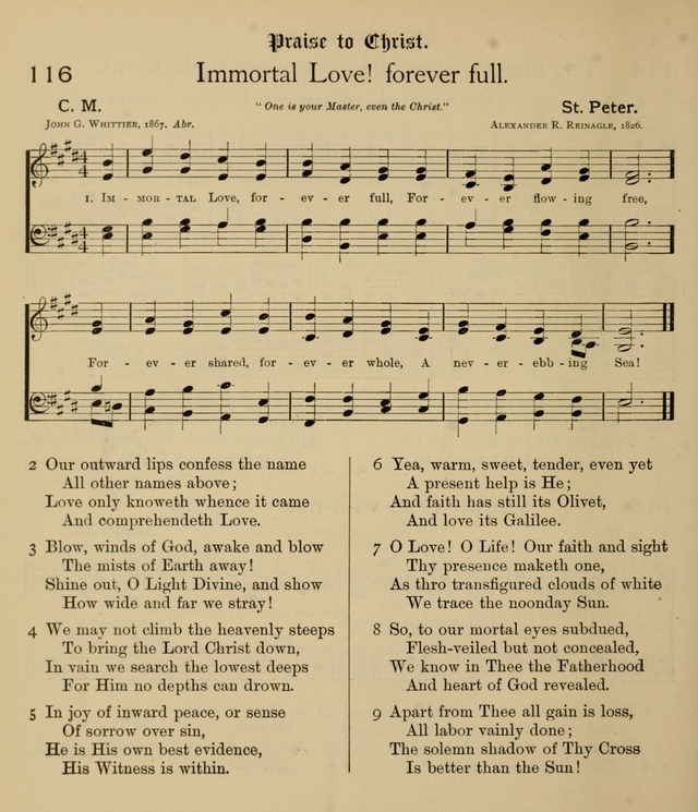College Hymnal: a selection of Christian praise-songs for the uses of worship in universities, colleges and advanced schools. page 91