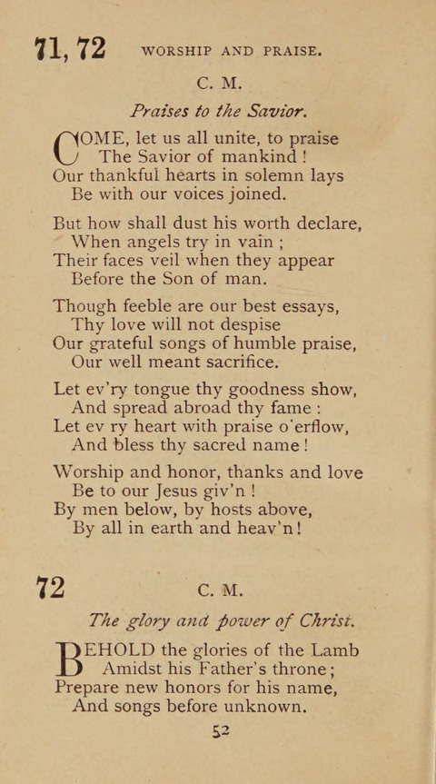 A Collection of Hymns and Sacred Songs: suited to both private and public devotions, and especially adapted to the wants and uses of the brethren of the Old German Baptist Church page 46
