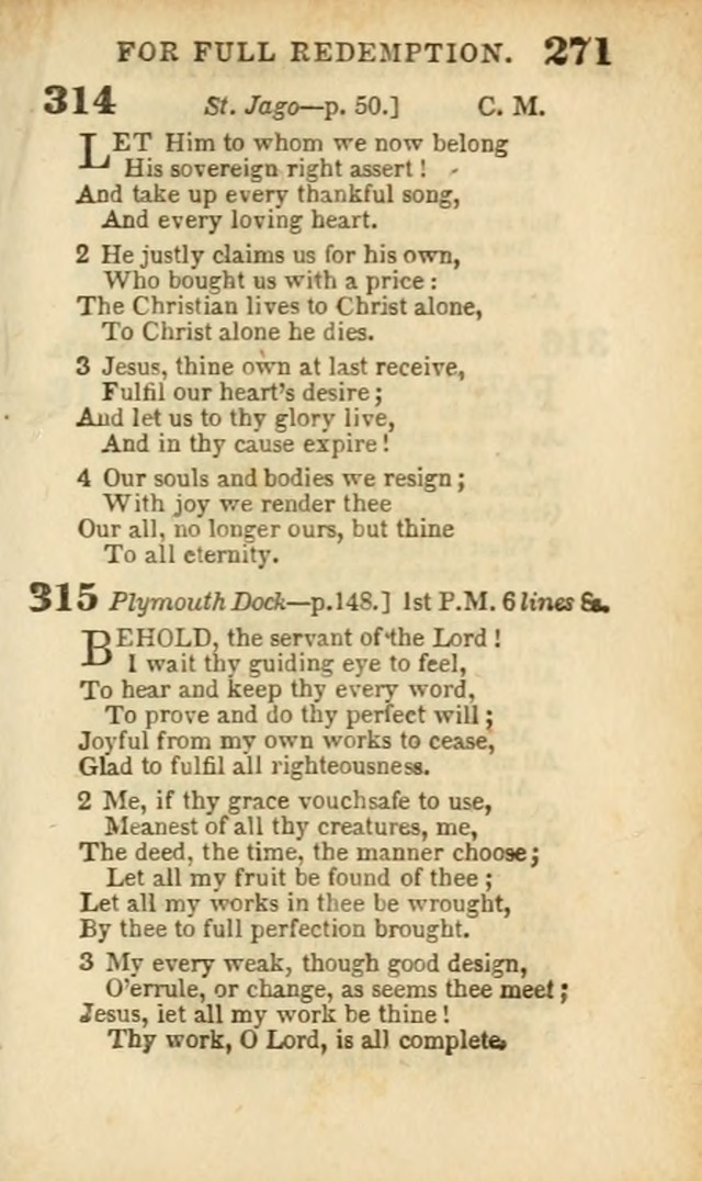 A Collection of Hymns: for the use of the Methodist Episcopal Church, principally from the collection of the Rev. John Wesley, A. M., late fellow of Lincoln College..(Rev. and corr. with a supplement) page 273