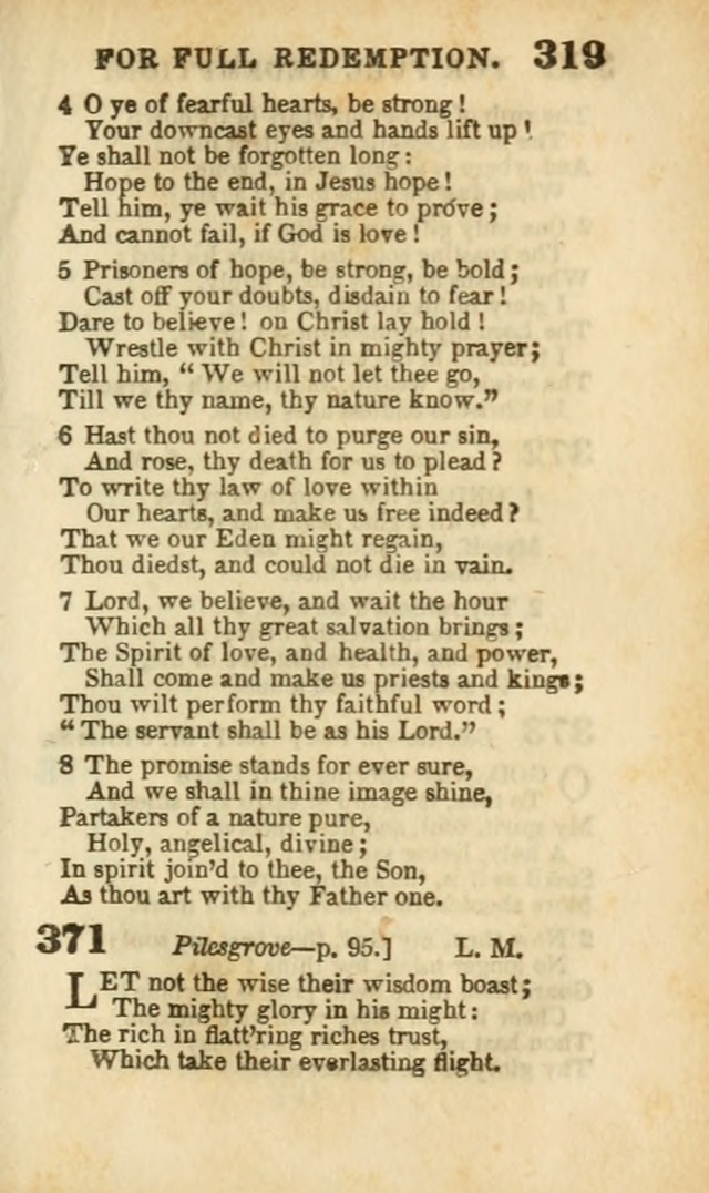 A Collection of Hymns: for the use of the Methodist Episcopal Church, principally from the collection of the Rev. John Wesley, A. M., late fellow of Lincoln College..(Rev. and corr. with a supplement) page 321